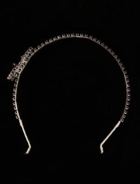 Headband Headpiece ILLUSIONS BRIDAL Crystals Silver Metal Wedding Hair Band